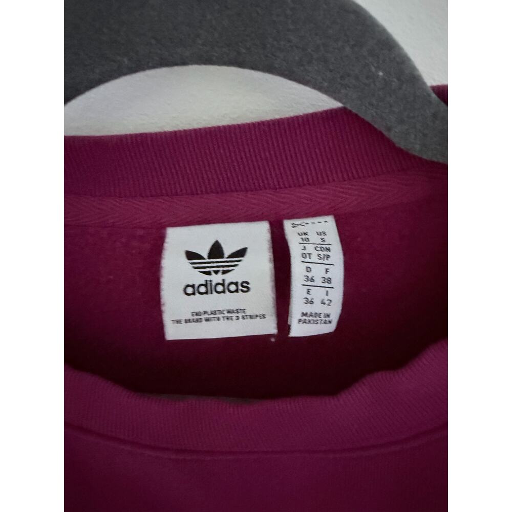 Adidas Originals Adicolor Essentials Embroidered Deep Purple Sweatshirt-Size S - Picture 5 of 7